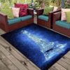 Blue Eiffel Tower Rug Sport Decor Gift Floor Decor Living Room Carpet Rug Area Rug - bc278b788907