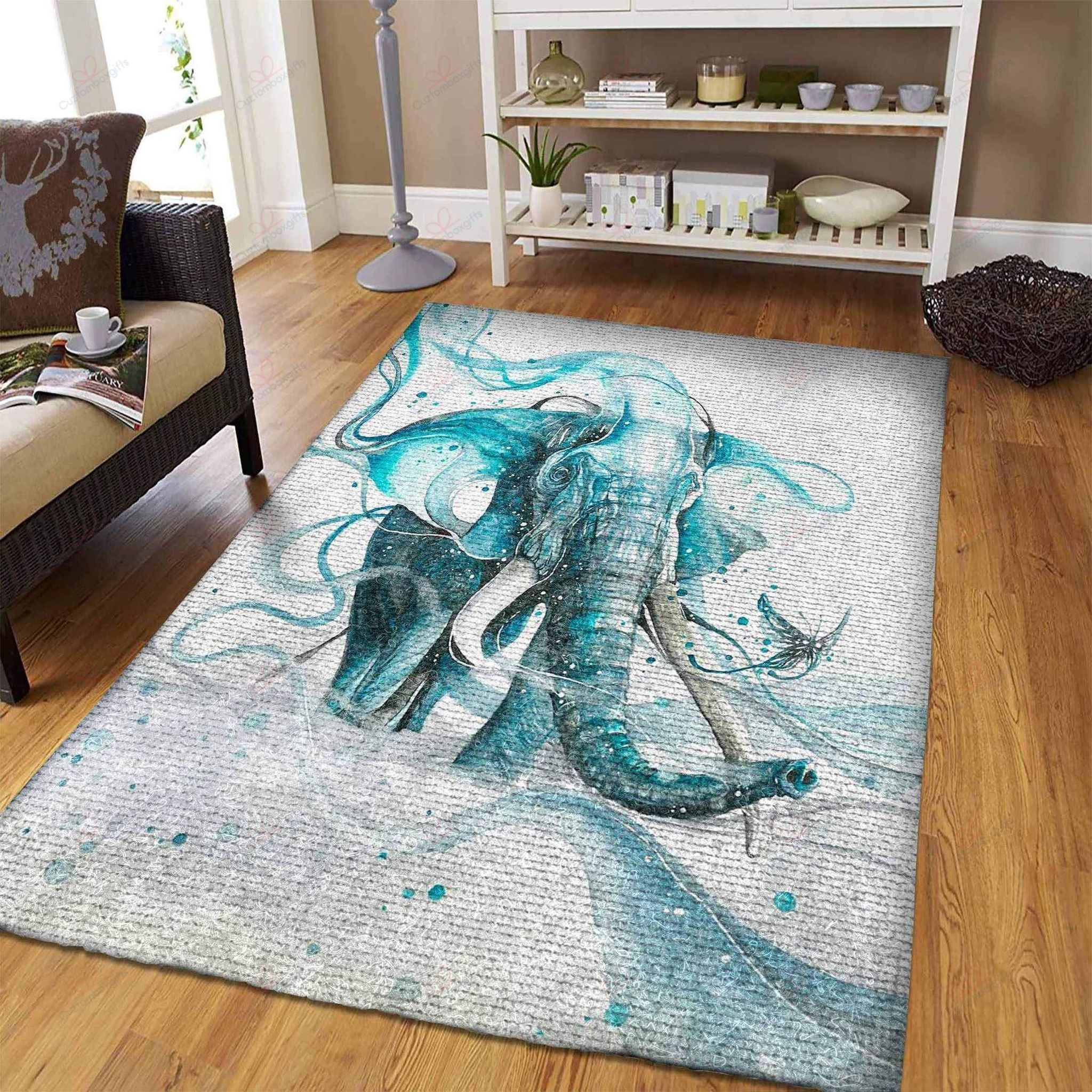 Blue Elephant Rug Sport Decor Gift Floor Decor Living Room Carpet Rug Area Rug - 1a04bb874594 Blue Elephant Rug Sport Decor Gift Floor Decor Living Room Carpet Rug Area Rug - 1a04bb874594
