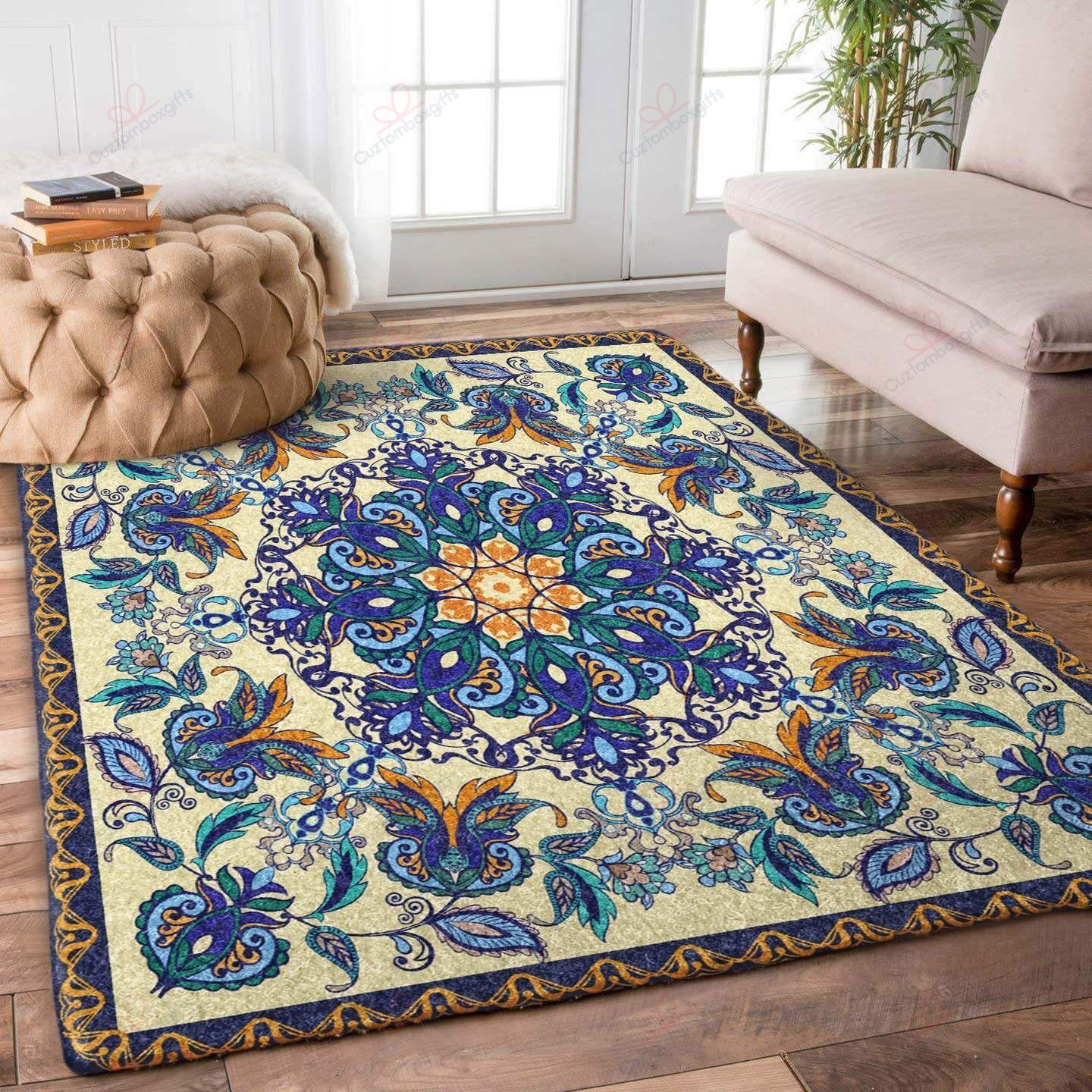 Blue Floral Rug Sport Decor Gift Floor Decor Living Room Carpet Rug Area Rug - fe4d824d6911 Blue Floral Rug Sport Decor Gift Floor Decor Living Room Carpet Rug Area Rug - fe4d824d6911