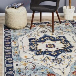 Blue Flower Rug Sport Decor Gift Floor Decor Living Room Carpet Rug Area Rug - 4714e094061f
