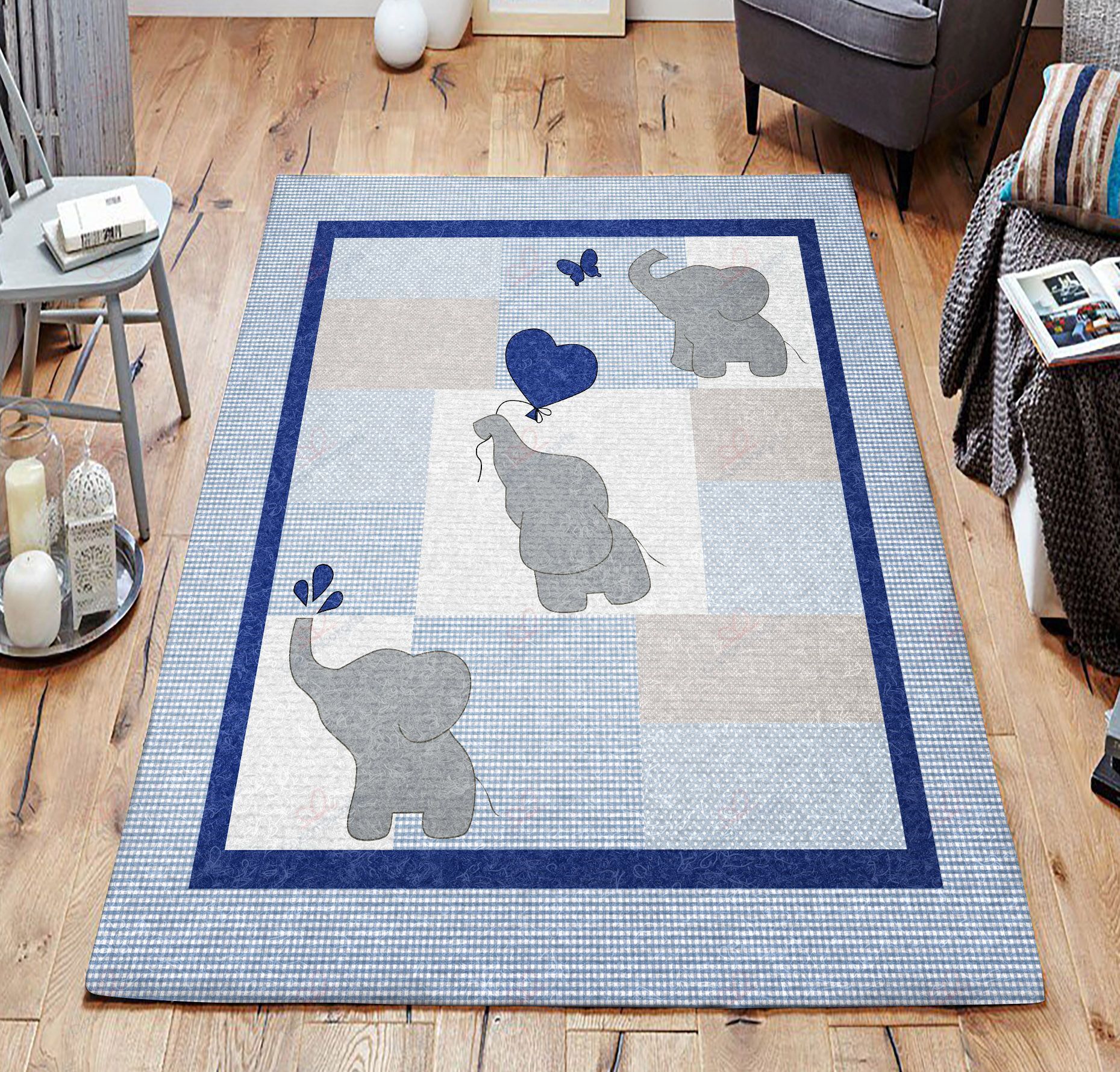 Blue Gray Elephant Rug Sport Decor Gift Floor Decor Living Room Carpet Rug Area Rug - cfcbfb79e54a Blue Gray Elephant Rug Sport Decor Gift Floor Decor Living Room Carpet Rug Area Rug - cfcbfb79e54a