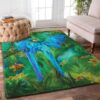 Blue Green Parrot Rug Sport Decor Gift Floor Decor Living Room Carpet Rug Area Rug - 63e268307f71