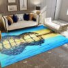 Blue Guitar Sunrise Rug Sport Decor Gift Floor Decor Living Room Carpet Rug Area Rug - 601f8819d0bd