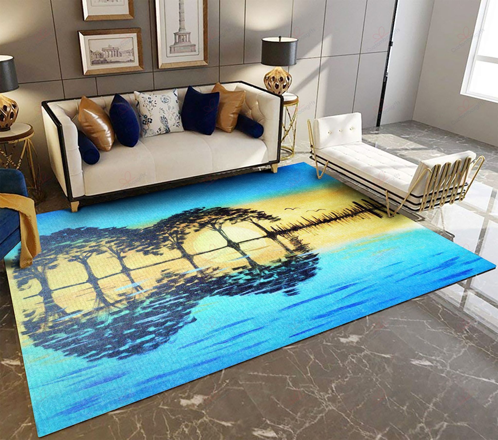 Blue Guitar Sunrise Rug Sport Decor Gift Floor Decor Living Room Carpet Rug Area Rug - 601f8819d0bd Blue Guitar Sunrise Rug Sport Decor Gift Floor Decor Living Room Carpet Rug Area Rug - 601f8819d0bd