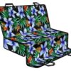 Blue Hawaiian Wildflowers Pattern Print Pet Car Back Seat Cover - b1d27d6a1130