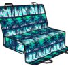 Blue Hibiscus Palm Tree Pattern Print Pet Car Back Seat Cover - 3d17a0f118e0