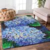 Blue Hydrangea Rug Sport Decor Gift Floor Decor Living Room Carpet Rug Area Rug - d5064632afdb