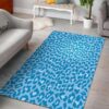 Blue Leopard Rug Sport Decor Gift Floor Decor Living Room Carpet Rug Area Rug - 9fc6e4961df4