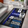 Blue Lives Matter Rug Sport Decor Gift Floor Decor Living Room Carpet Rug Area Rug - fbb2372d2c71