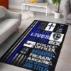 Blue Lives Matter Rug Sport Decor Gift Floor Decor Living Room Carpet Rug Area Rug - c37661af6c1b