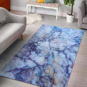 Blue Marble Rug Sport Decor Gift Floor Decor Living Room Carpet Rug Area Rug - 2f7841f5ccee