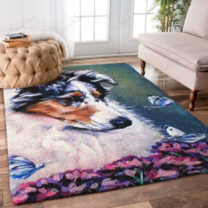 Blue Merle Collie Rug Sport Decor Gift Floor Decor Living Room Carpet Rug Area Rug - 36c385e64b32