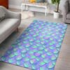 Blue Mermaid Scales Pattern Rug Sport Decor Gift Floor Decor Living Room Carpet Rug Area Rug - ce19a469d0ba