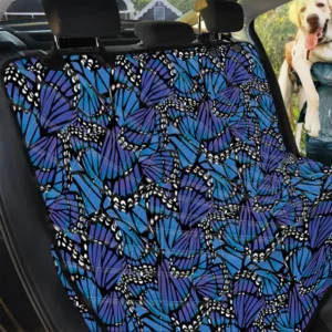 Blue Monarch Butterfly Wings Car Back Seat Cover Dog Car Seat Covers - bd673f058cea