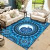 Blue Moon Celestial Rug Sport Decor Gift Floor Decor Living Room Carpet Rug Area Rug - fa63c3222960