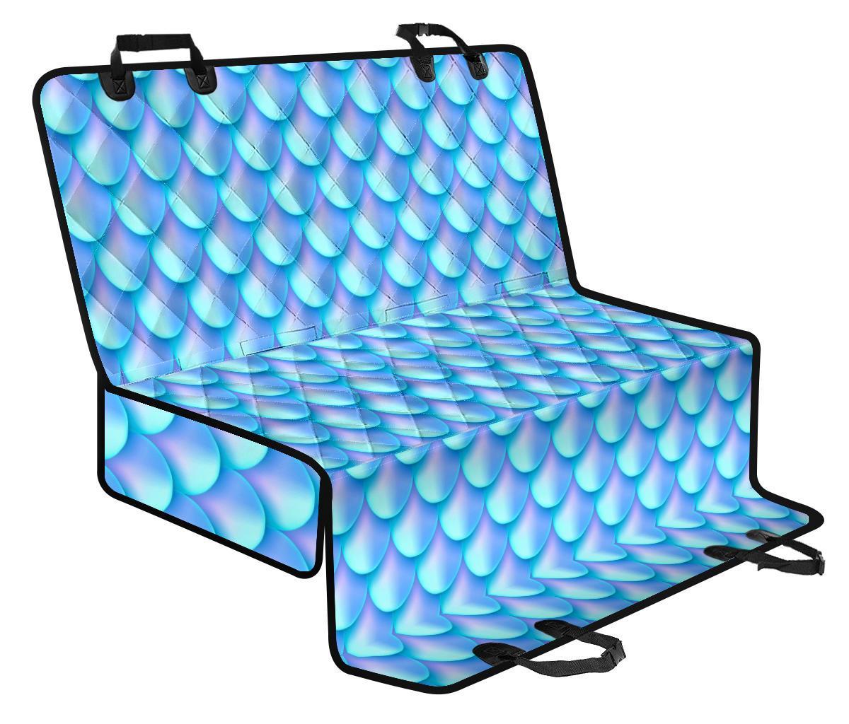 Blue Neon Mermaid Scales Pattern Print Pet Car Back Seat Cover - 48f3612728ac Blue Neon Mermaid Scales Pattern Print Pet Car Back Seat Cover - 48f3612728ac