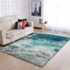 Blue Ocean Waves Rug Sport Decor Gift Floor Decor Living Room Carpet Rug Area Rug - 4c455b074318