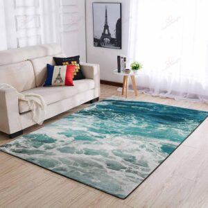 Blue Ocean Waves Rug Sport Decor Gift Floor Decor Living Room Carpet Rug Area Rug - 4c455b074318