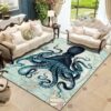 Blue Octopus Rug Sport Decor Gift Floor Decor Living Room Carpet Rug Area Rug - 53e5ef96632b