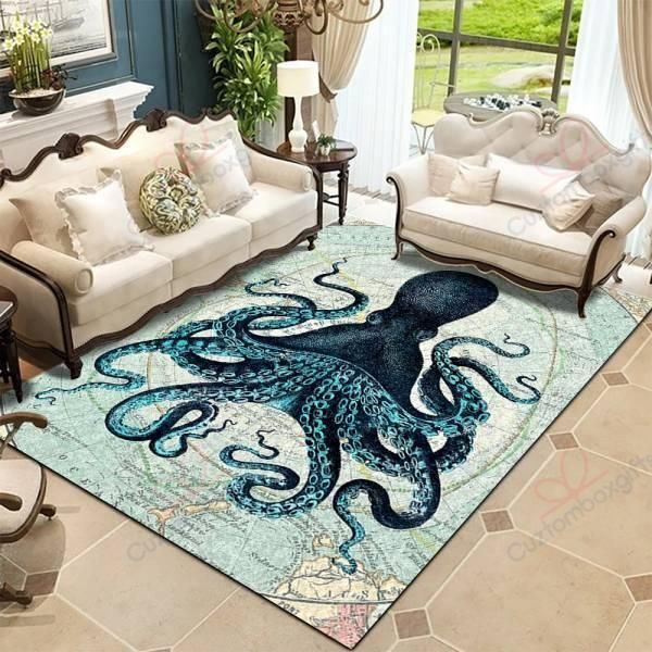 Blue Octopus Rug Sport Decor Gift Floor Decor Living Room Carpet Rug Area Rug - 53e5ef96632b Blue Octopus Rug Sport Decor Gift Floor Decor Living Room Carpet Rug Area Rug - 53e5ef96632b