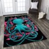 Blue Octopus Rug Sport Decor Gift Floor Decor Living Room Carpet Rug Area Rug - a60ef69d747e