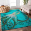 Blue Octopus Music Rug Sport Decor Gift Floor Decor Living Room Carpet Rug Area Rug - f9d26f4419fe