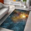 Blue Orange Stardust Galaxy Space Rug Sport Decor Gift Floor Decor Living Room Carpet Rug Area Rug - 80eb739461b5