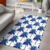 Blue Palm Tree Pattern Rug Sport Decor Gift Floor Decor Living Room Carpet Rug Area Rug - cd7281e31642