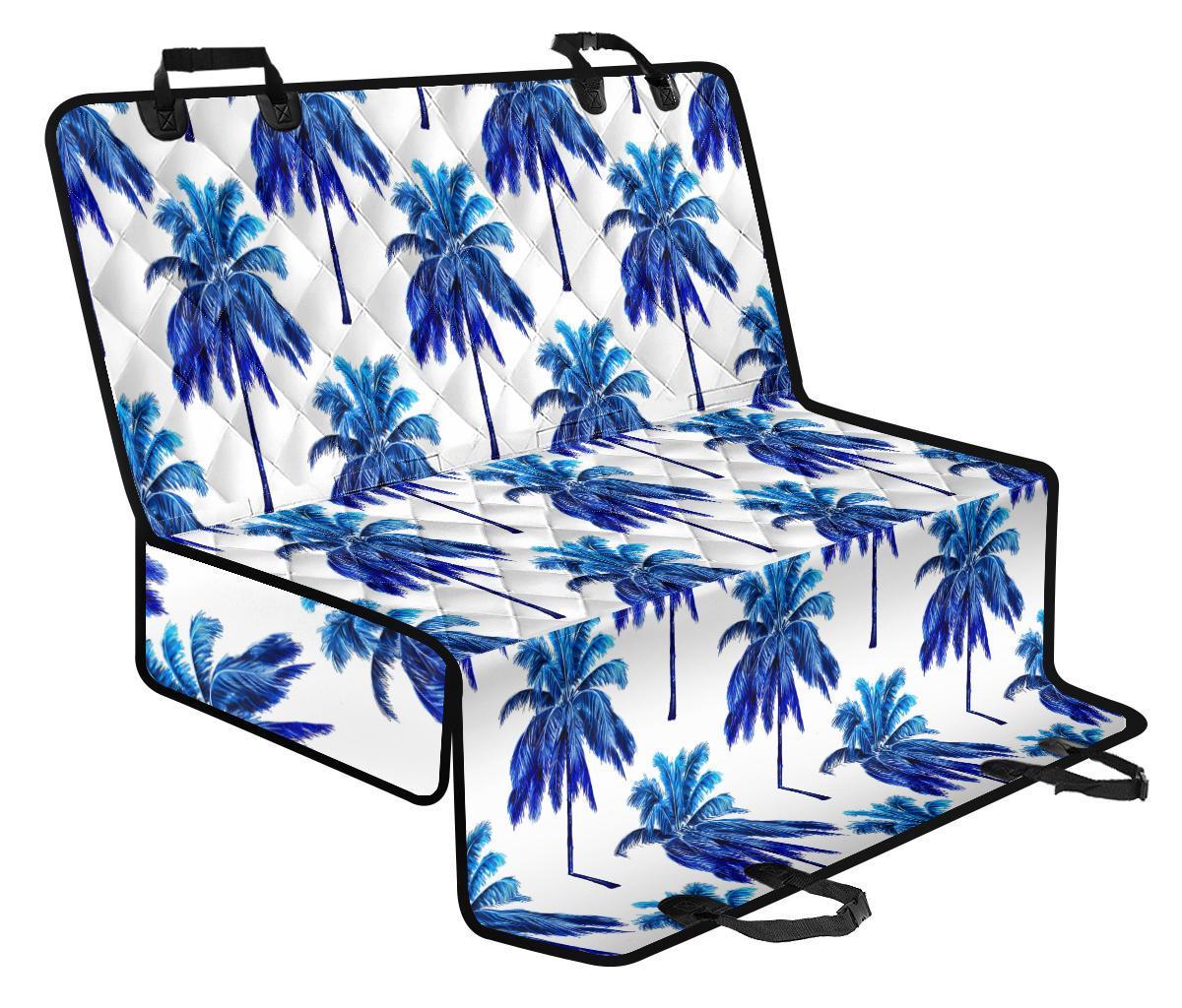Blue Palm Tree Pattern Print Pet Car Back Seat Cover - 3fa04467f29e Blue Palm Tree Pattern Print Pet Car Back Seat Cover - 3fa04467f29e