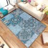 Blue Pattern Rug Sport Decor Gift Floor Decor Living Room Carpet Rug Area Rug - a6fe40aba443