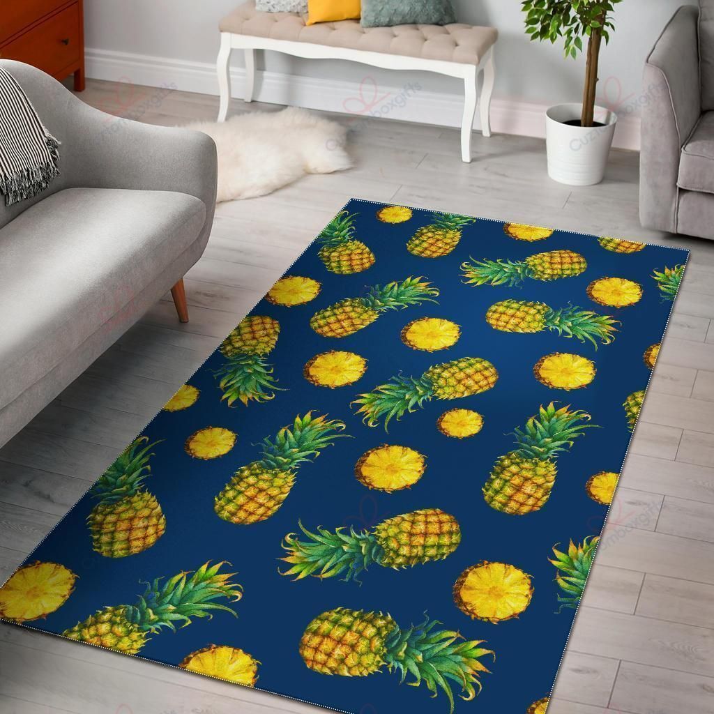 Blue Pineapple Pattern Rug Sport Decor Gift Floor Decor Living Room Carpet Rug Area Rug - b0b78b9f3b19 Blue Pineapple Pattern Rug Sport Decor Gift Floor Decor Living Room Carpet Rug Area Rug - b0b78b9f3b19