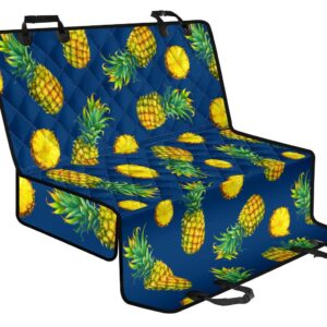 Blue Pineapple Pattern Print Pet Car Back Seat Cover - 1eb5b7db9f0c