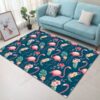 Blue Pink Flamingo 1 Rug Sport Decor Gift Floor Decor Living Room Carpet Rug Area Rug - 14a1ab2b4648
