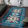 Blue Pink Pattern Native American Rug Sport Decor Gift Floor Decor Living Room Carpet Rug Area Rug - 1150f179f78e