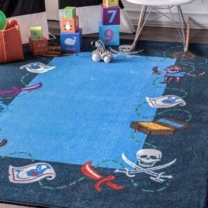 Blue Pirate Life Rug Sport Decor Gift Floor Decor Living Room Carpet Rug Area Rug - de003e8ae621