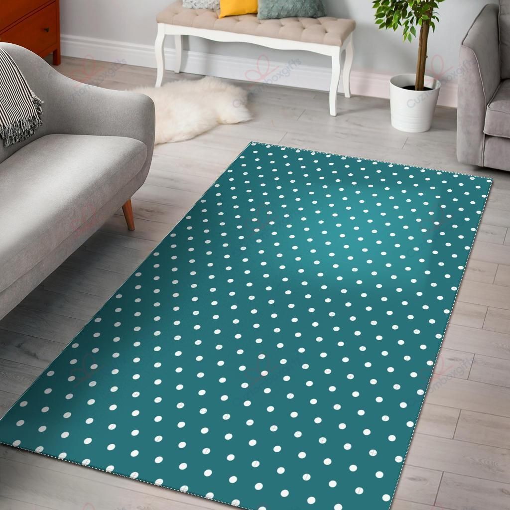 Blue Polkadots Rug Sport Decor Gift Floor Decor Living Room Carpet Rug Area Rug - 96ca8645e5a3 Blue Polkadots Rug Sport Decor Gift Floor Decor Living Room Carpet Rug Area Rug - 96ca8645e5a3