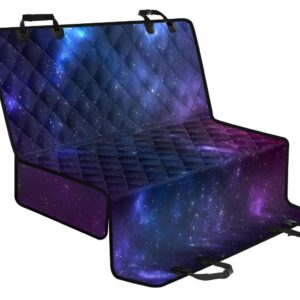 Blue Purple Cosmic Galaxy Space Print Pet Car Back Seat Cover - 5f6f3b8f1558