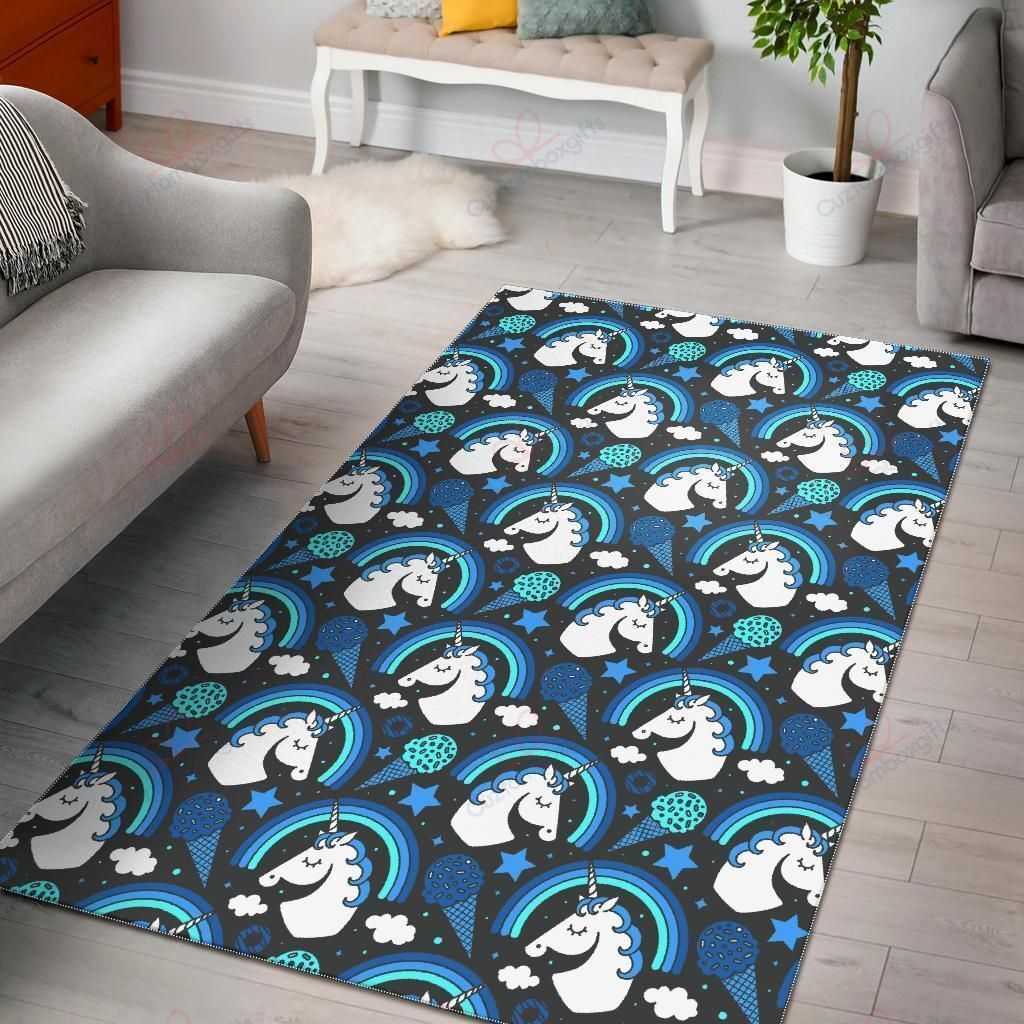 Blue Rainbow Unicorn Pattern Rug Sport Decor Gift Floor Decor Living Room Carpet Rug Area Rug - 3b4d7a3414f7 Blue Rainbow Unicorn Pattern Rug Sport Decor Gift Floor Decor Living Room Carpet Rug Area Rug - 3b4d7a3414f7