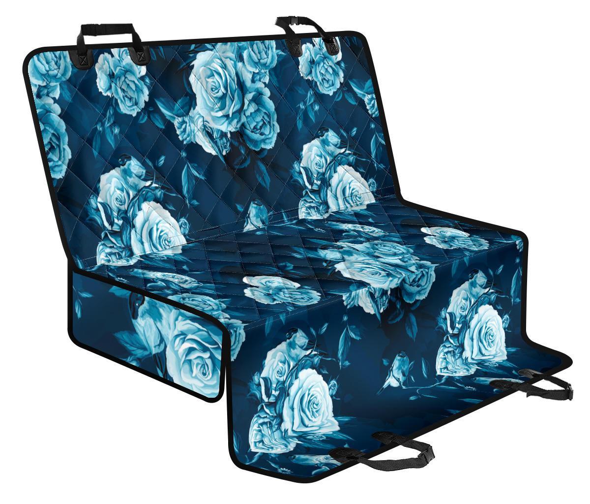 Blue Rose Floral Flower Pattern Print Pet Car Back Seat Cover - c1cd7b11ef1d Blue Rose Floral Flower Pattern Print Pet Car Back Seat Cover - c1cd7b11ef1d