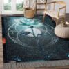Blue Rose Rug Sport Decor Gift Floor Decor Living Room Carpet Rug Area Rug - c002293e263b