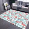Blue Sea Pink Flamingo 2 Rug Sport Decor Gift Floor Decor Living Room Carpet Rug Area Rug - c730932a5ccc