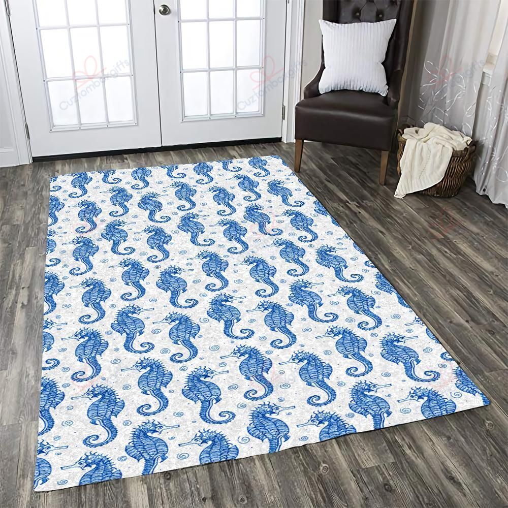 Blue Seahorse Rug Sport Decor Gift Floor Decor Living Room Carpet Rug Area Rug - ec012198e487 Blue Seahorse Rug Sport Decor Gift Floor Decor Living Room Carpet Rug Area Rug - ec012198e487
