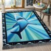 Blue Shark Rug Sport Decor Gift Floor Decor Living Room Carpet Rug Area Rug - f6eda23efa01