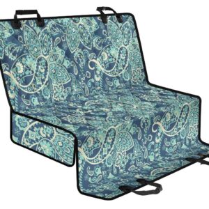 Blue Sky Paisley Bohemian Pattern Print Pet Car Back Seat Cover - fa9dd3d0b30d
