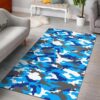 Blue Snow Camouflage Rug Sport Decor Gift Floor Decor Living Room Carpet Rug Area Rug - 2e4e20373997