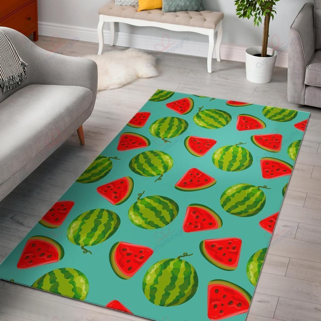 Blue Summer Watermelon Pattern Rug Sport Decor Gift Floor Decor Living Room Carpet Rug Area Rug - 3454d98b641e Blue Summer Watermelon Pattern Rug Sport Decor Gift Floor Decor Living Room Carpet Rug Area Rug - 3454d98b641e