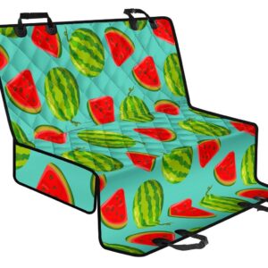 Blue Summer Watermelon Pattern Print Pet Car Back Seat Cover - ef84a90ac3e1