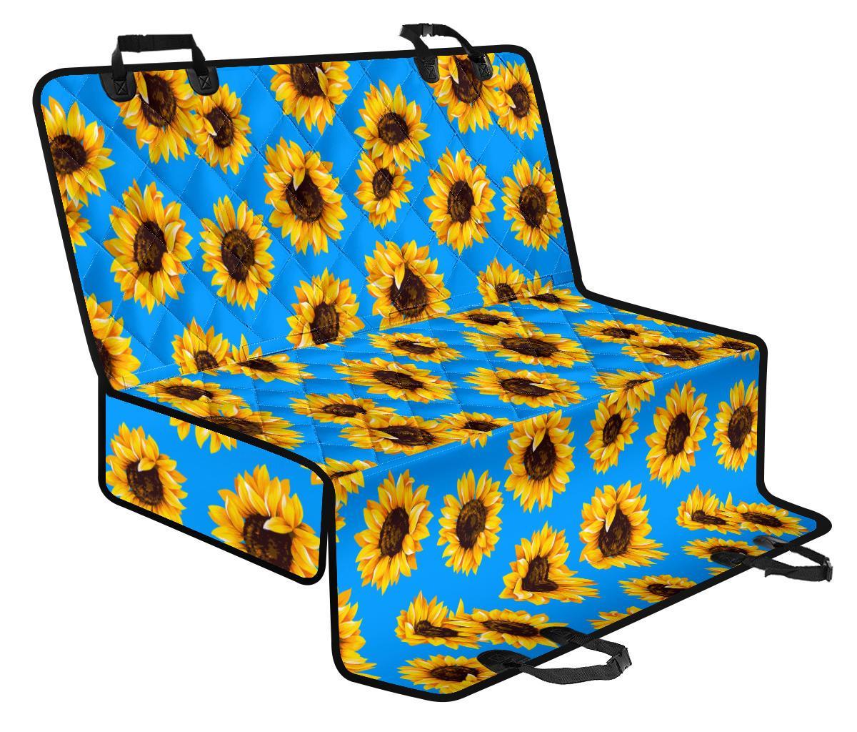 Blue Sunflower Pattern Print Pet Car Back Seat Cover - 32bc18052d5e Blue Sunflower Pattern Print Pet Car Back Seat Cover - 32bc18052d5e