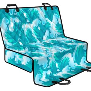 Blue Surfing Wave Pattern Print Pet Car Back Seat Cover - 1ad4bd63c64e