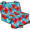 Blue Tropical Hibiscus Pattern Print Pet Car Back Seat Cover - c088ca095d78